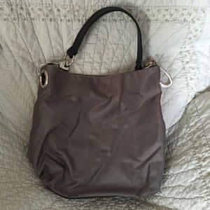 Gray shoulder bag