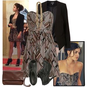 Parker geometric dress as seen on Lucy Hale