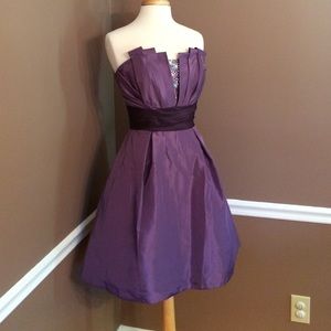 Short strapless cocktail dress