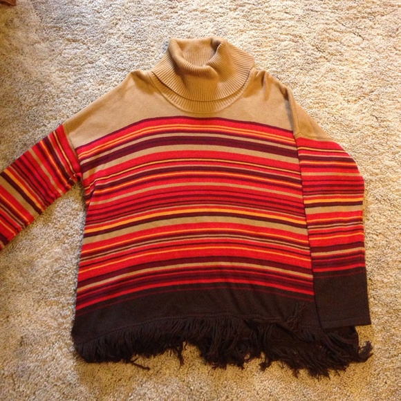Fall orange & brown sweater