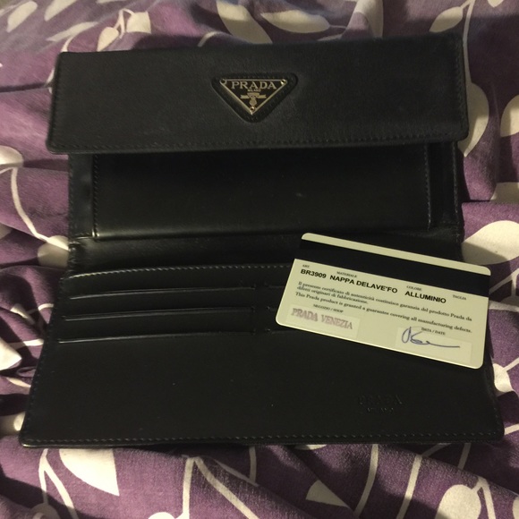 Authentic black Prada wallet.