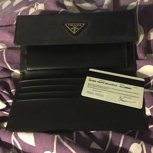 Authentic black Prada wallet.
