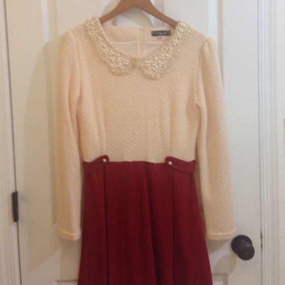 Embelsihed Collar Dress