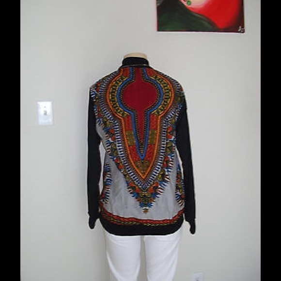 ON HOLD FOR SEYI! Ankara Varsity Jacket - Picture 2 of 2