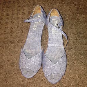 Toms denim wedges