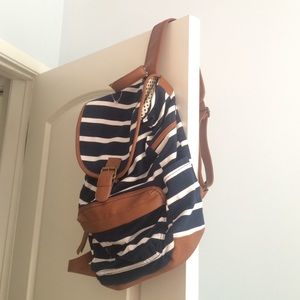Cute striped backpack