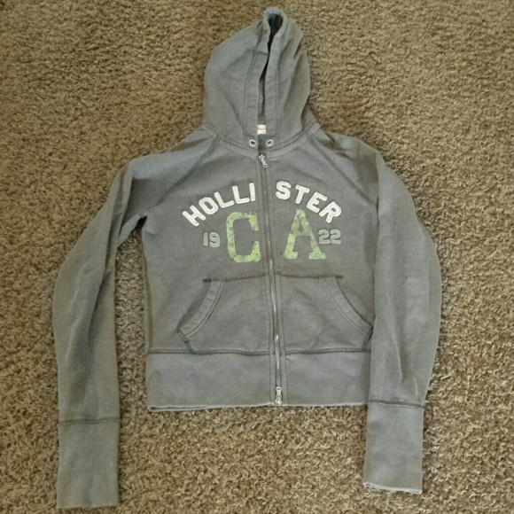 *BUNDLED*Hollister Gray Vintage-Worn Zip-up Hoodie