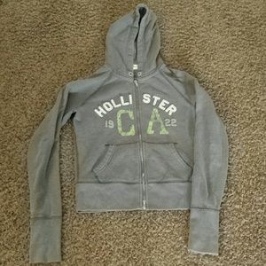 *BUNDLED*Hollister Gray Vintage-Worn Zip-up Hoodie