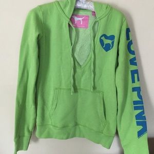 Pink hooded sweatshirt