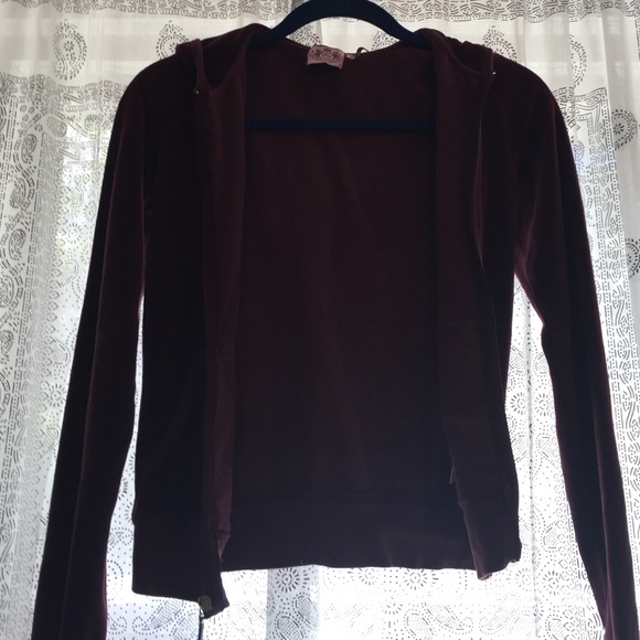 Wine colored Juicy Couture velour jacket
