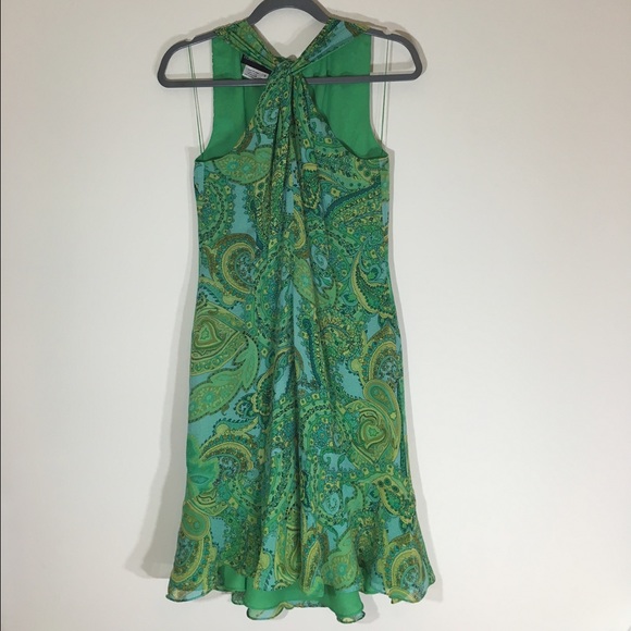 Donna Morgan Silk Chiffon Paisley Dress