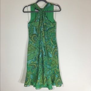 Donna Morgan Silk Chiffon Paisley Dress