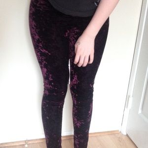 Red Velvet Leggings