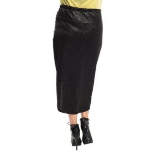 Plus Size Skirts - Plus Size Geo Print Faux Leather Midi Skirt Plus Size Skirts - Plus Size Geo Print Faux Leather Midi Skirt