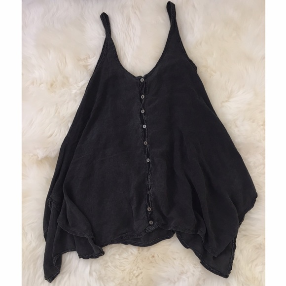 Denim Gray Top by Brandy Melville