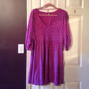Purple printed cotton dress from Roots