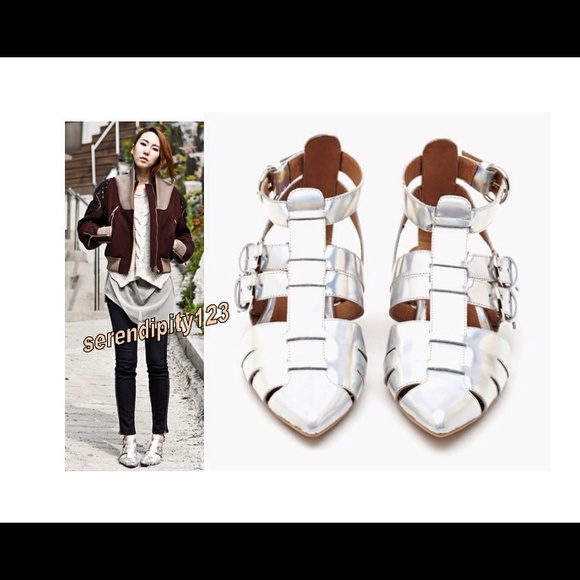 Jeffrey Campbell DEETZ HOLOGRAM FLATS Sz 8 NWT! - Picture 2 of 4