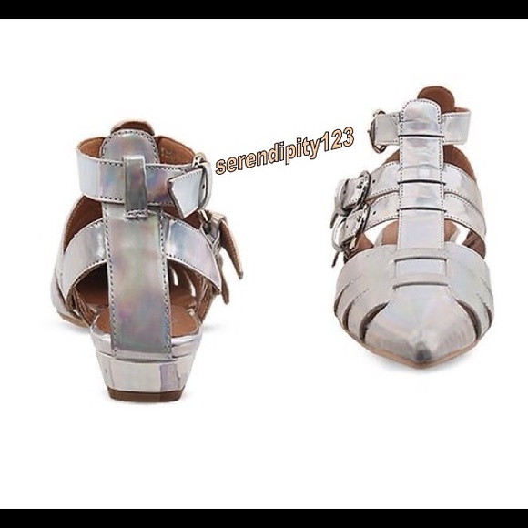 Jeffrey Campbell DEETZ HOLOGRAM FLATS Sz 8 NWT! - Picture 4 of 4