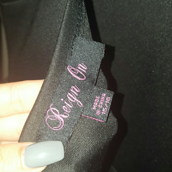 BLACK PLEPLUM MiNi DRESS SIZE 15/16 - Picture 4 of 4