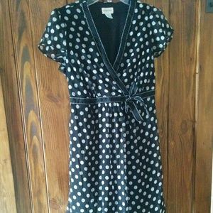 Black & White Polka Dot Medium Maternity Dress