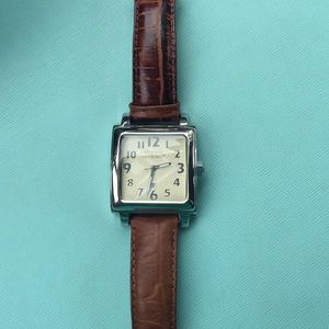Silpada Sterling Silver watch with leather band