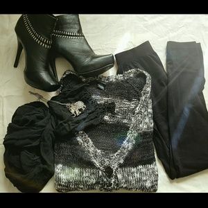 Rue21 Cardigan Sweater and Scarf