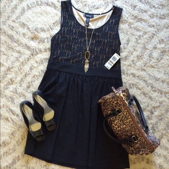 Style & Co. Dresses & Skirts - Black Lace Top Dress