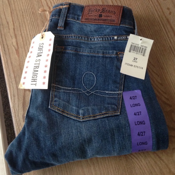 NWT Lucky jeans Sofia straight 4/27 long