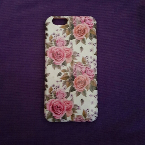 IPhone 6 case pink with roses - Picture 1 of 2