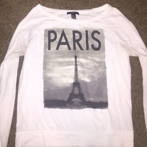A Forever 21, long sleeve Paris shirt.