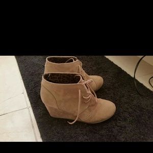 Suede booties from tillys