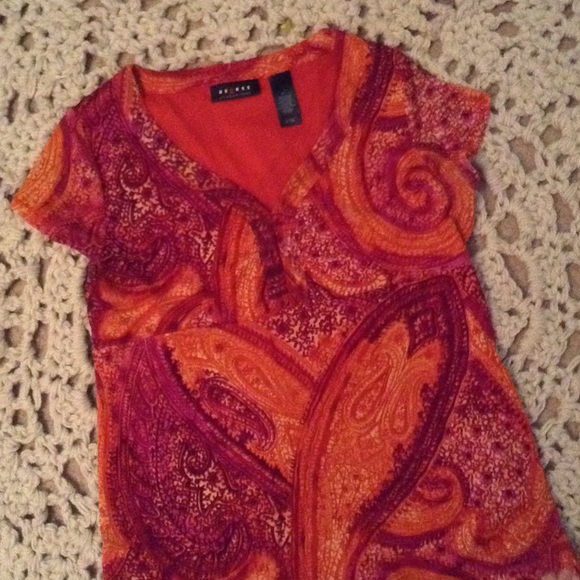 Paisley V-Neck Dress Top