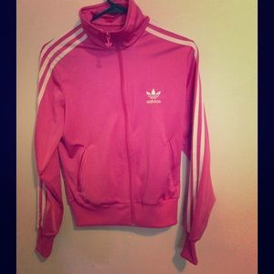 Pink adidas zip up