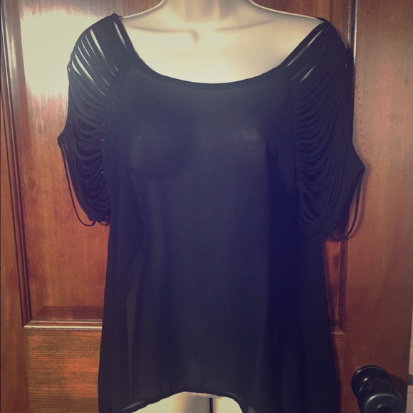 Love Culture black sheer top size M