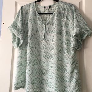Oversize j. Crew mint polka dot too
