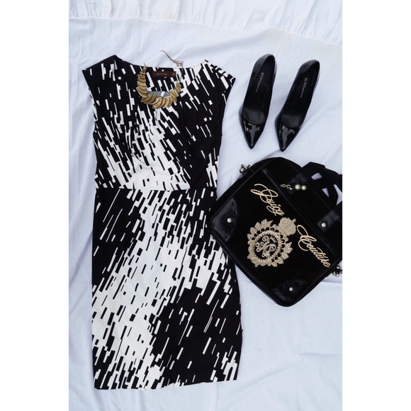 The Limited Black and White Sheath Dress