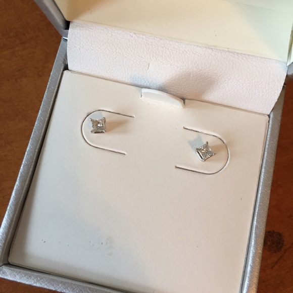 Zales Princess Cut Diamond Earrings