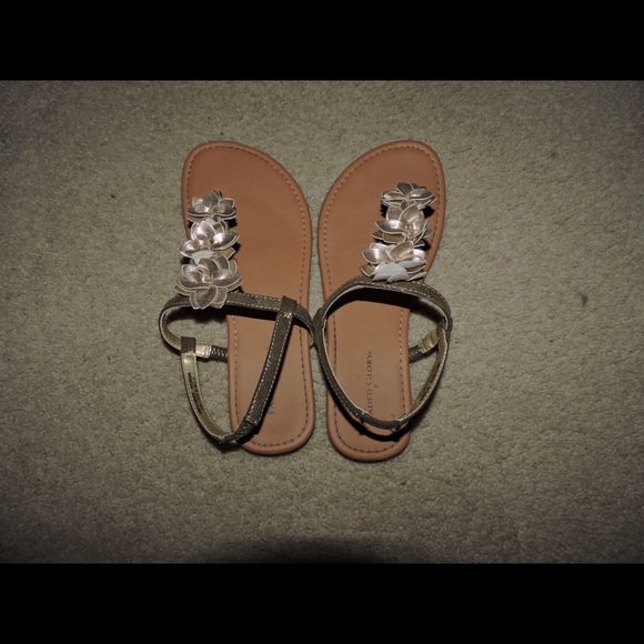 gold sandals