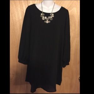 Long Sleeve Black Shirt *tunic style*