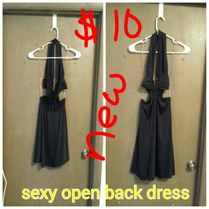 Sexy open back dress