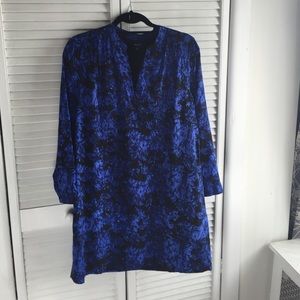 Madewell silk long sleeve tunic dress