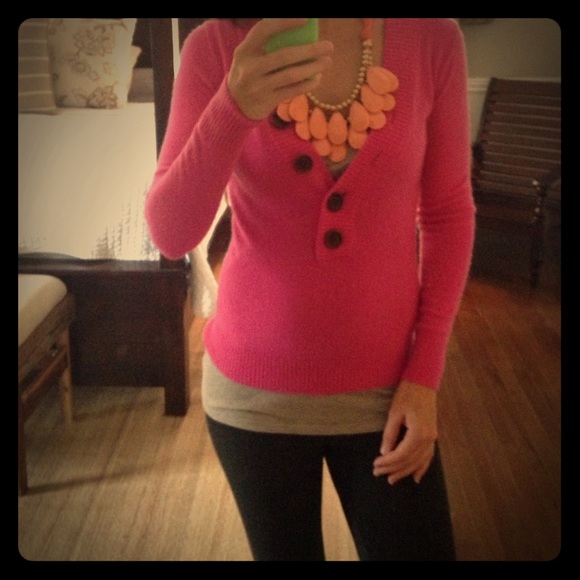 J. Crew Italian cashmere library button sweater XS