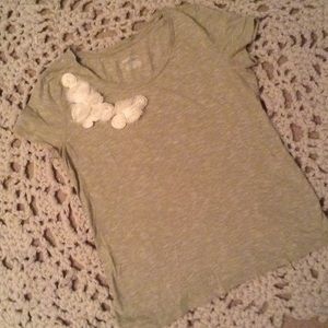 Ladies Tee Shirt with Floral Accent