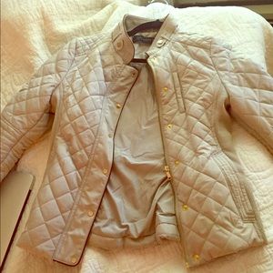 Zara Cream Quilted Jacket Size Small