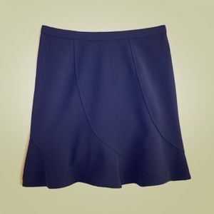 J. Crew Navy Flutter Skirt 00