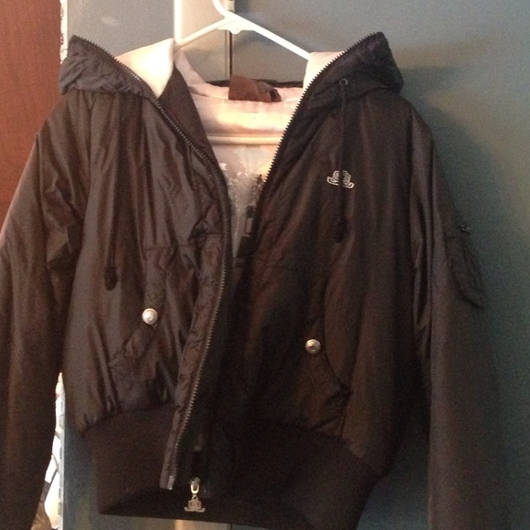 Jennifer Lopez Jackets & Blazers - J Lo black waist puffy coat size S