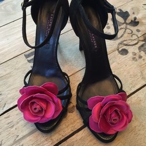 Ralph Lauren Purple Label evening sandals.