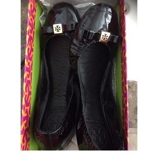 Black Tory Burch Eddie flats