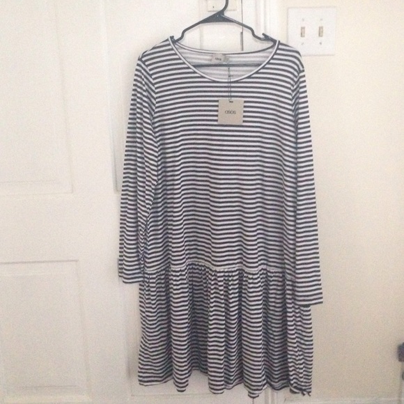 ASOS Dresses & Skirts - ASOS striped drop waist dress