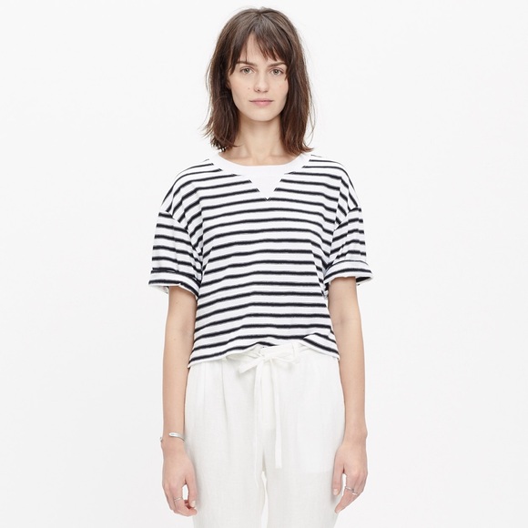 Madewell Sun-Up Tee in Stripe, XS